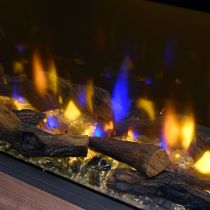 Decorated fuel bed