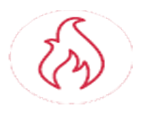 Opti-V flame icon round